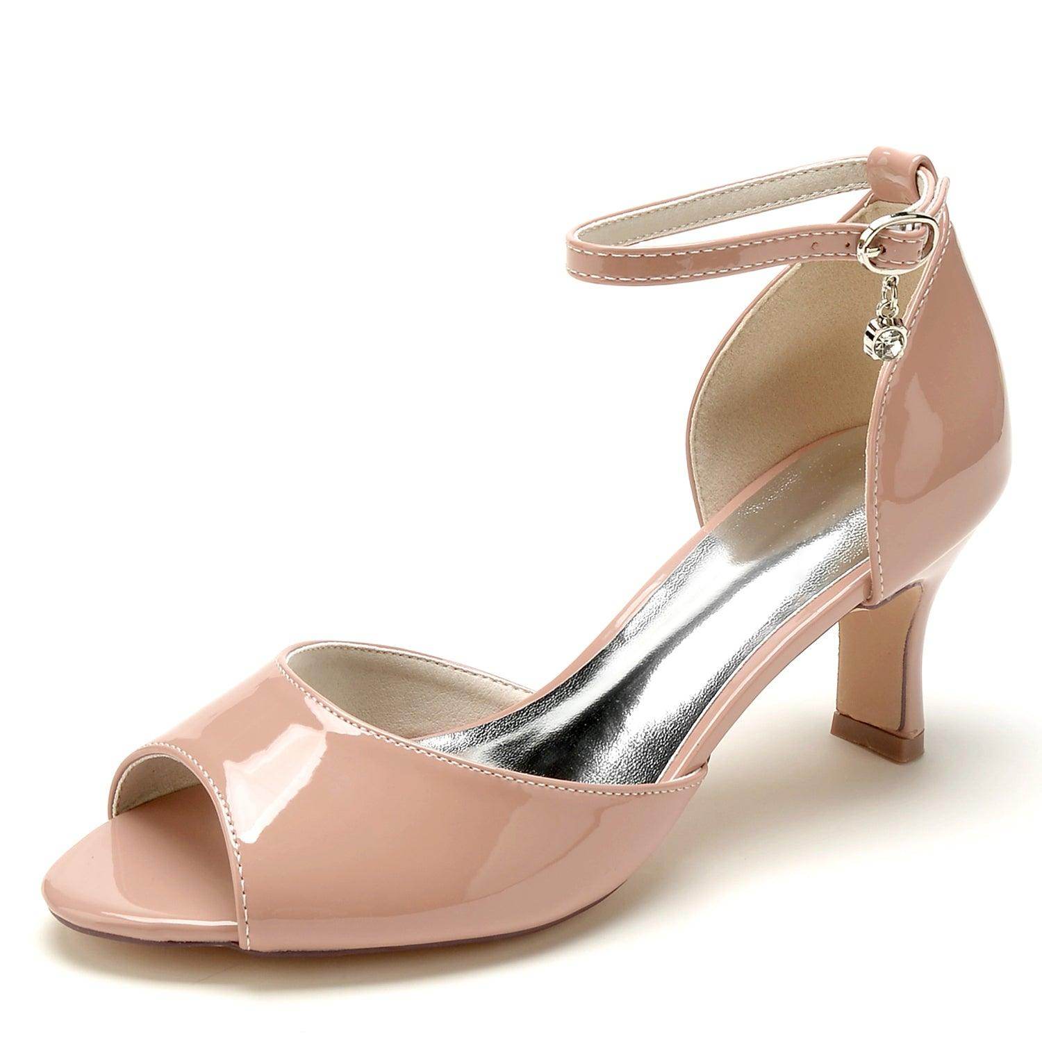 Chunky Heel 6.5cm Patent Leather Shoes CK0308 - COCOMELODY